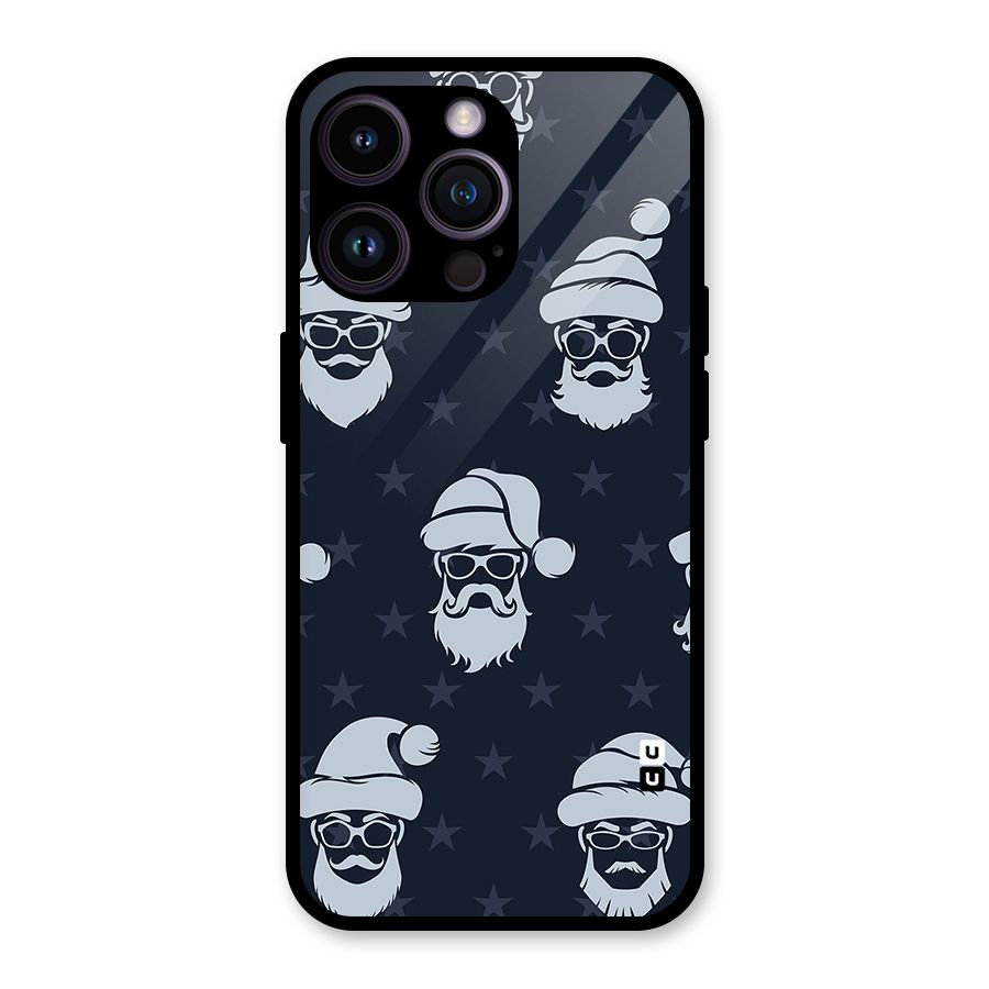 Hipster Santa Glass Back Case for iPhone 14 Pro Max