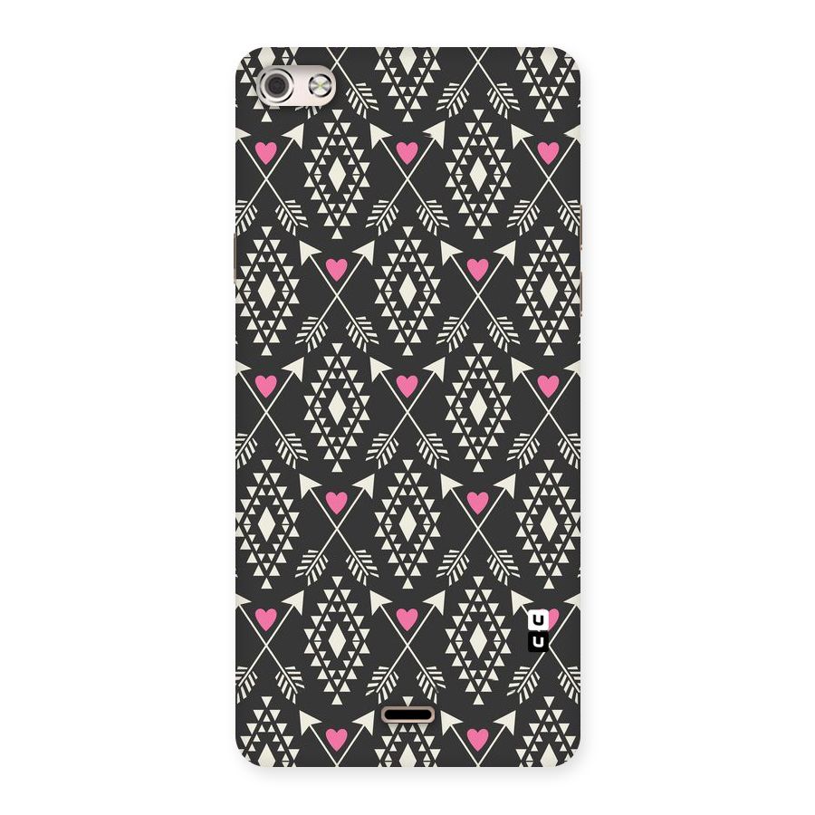 Hit Arrow Love Back Case for Micromax Canvas Silver 5