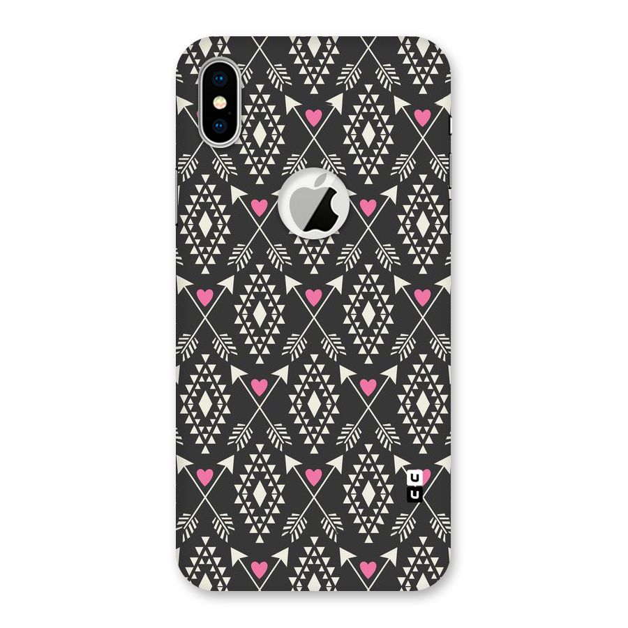 Hit Arrow Love Back Case for iPhone X Logo Cut