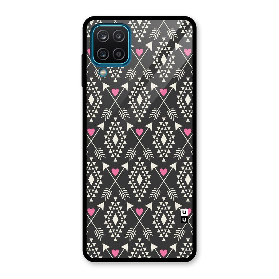 Hit Arrow Love Glass Back Case for Galaxy A12