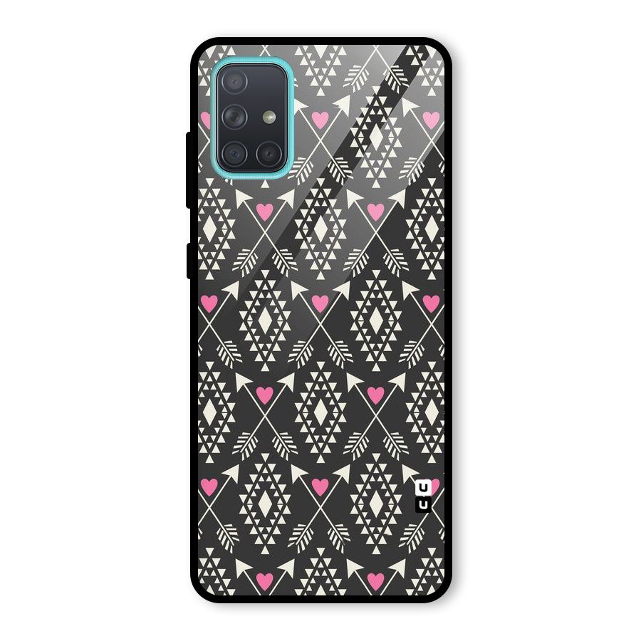 Hit Arrow Love Glass Back Case for Galaxy A71