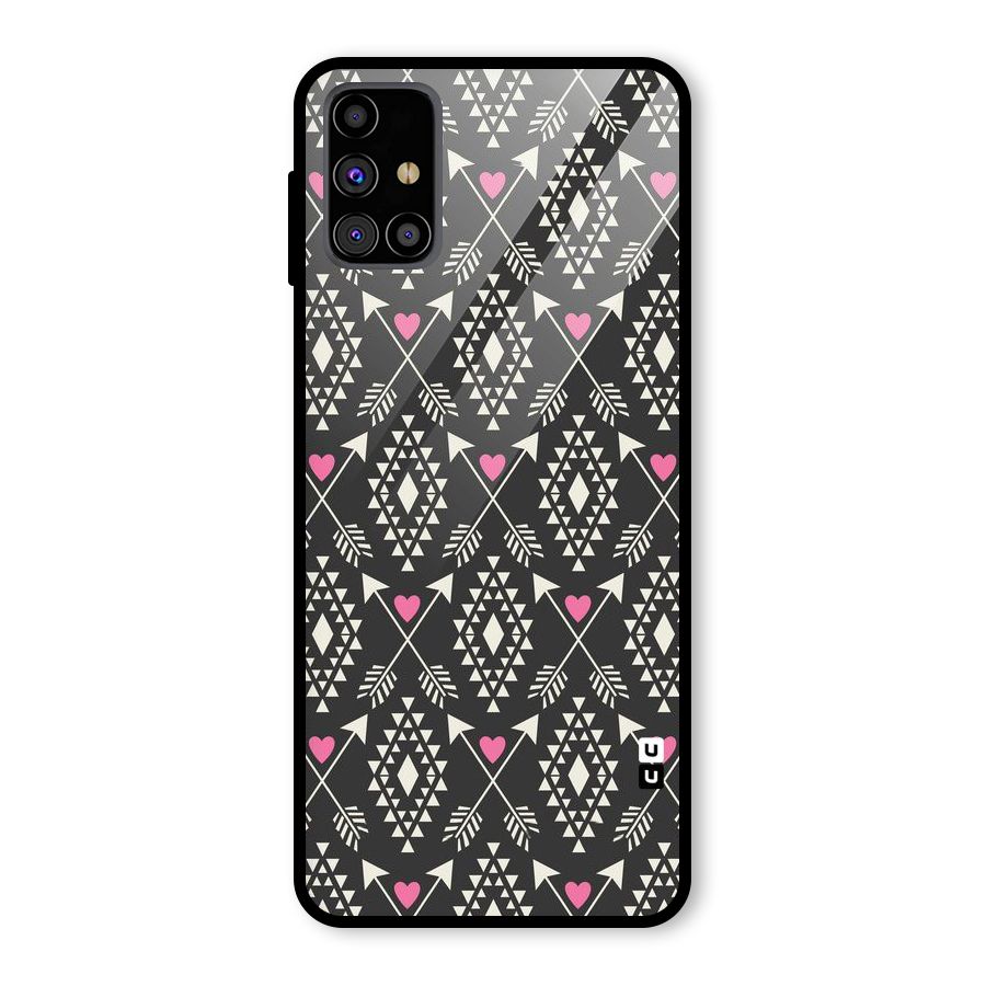 Hit Arrow Love Glass Back Case for Galaxy M31s