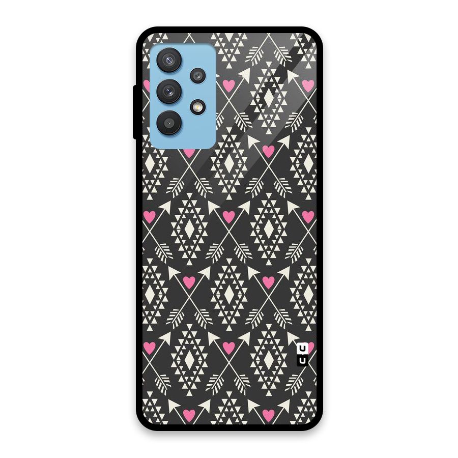 Hit Arrow Love Glass Back Case for Galaxy M32 5G