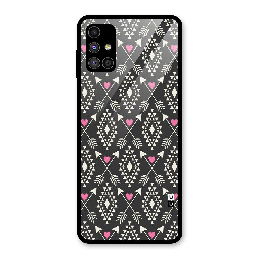 Hit Arrow Love Glass Back Case for Galaxy M51
