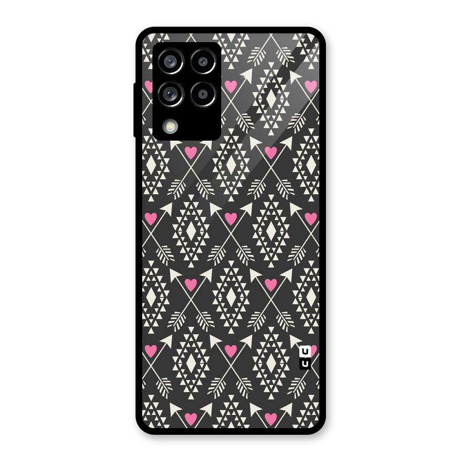 Hit Arrow Love Glass Back Case for Galaxy M53 5G