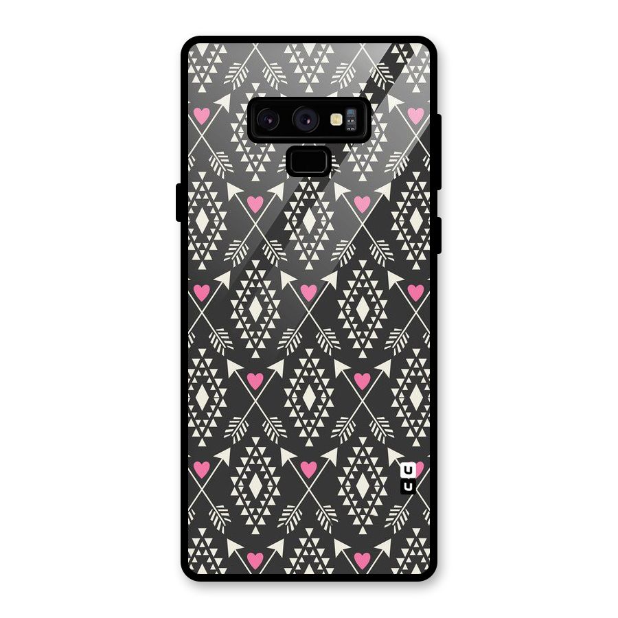 Hit Arrow Love Glass Back Case for Galaxy Note 9
