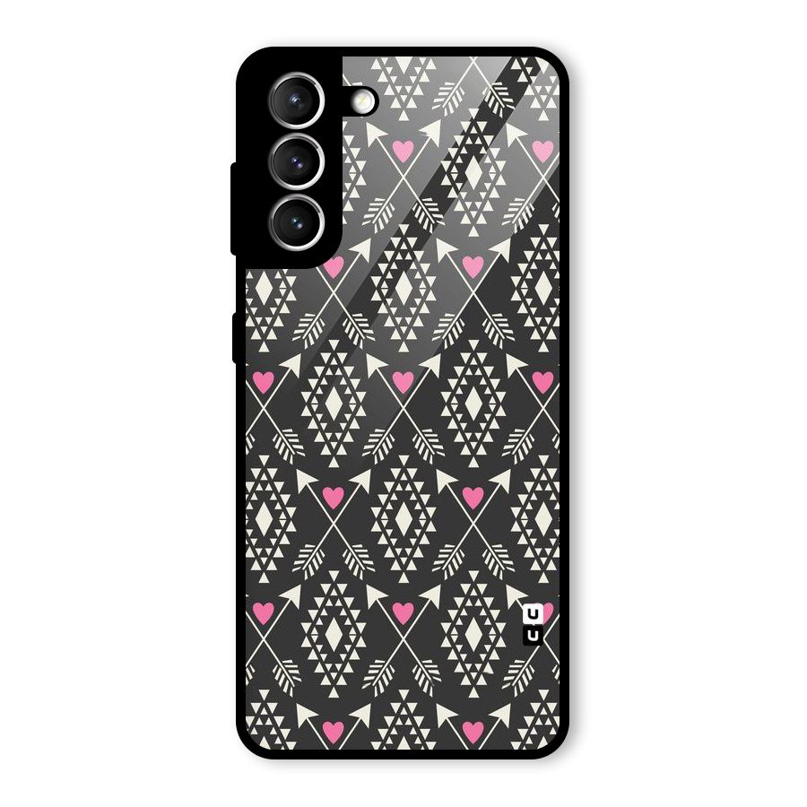 Hit Arrow Love Glass Back Case for Galaxy S21 5G
