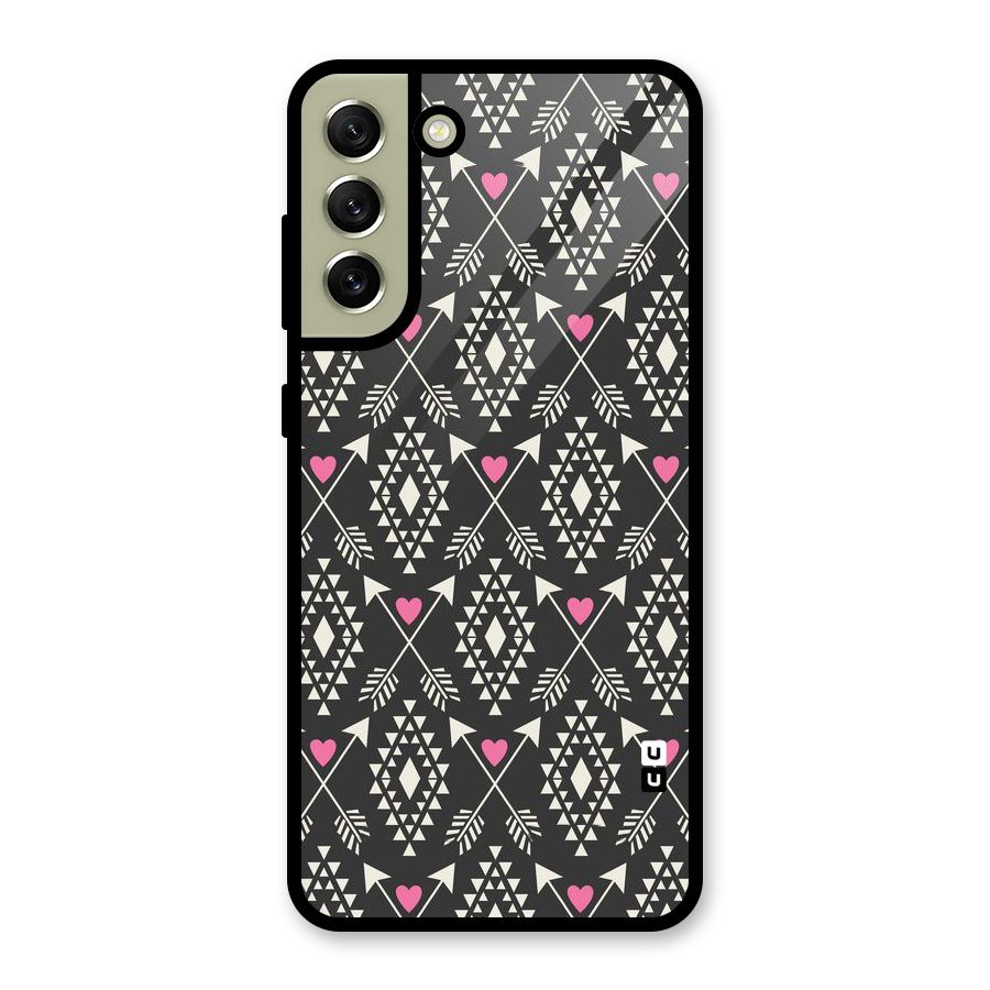 Hit Arrow Love Glass Back Case for Galaxy S21 FE 5G