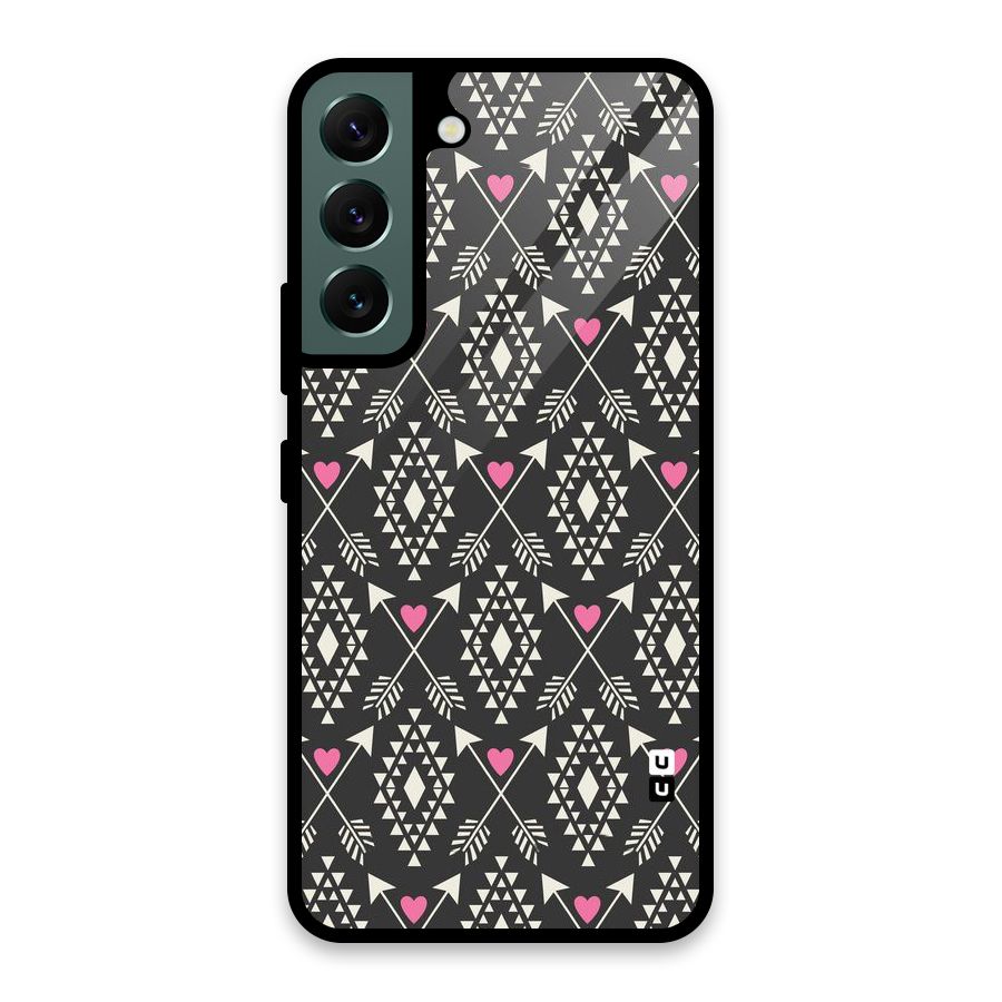 Hit Arrow Love Glass Back Case for Galaxy S22 5G