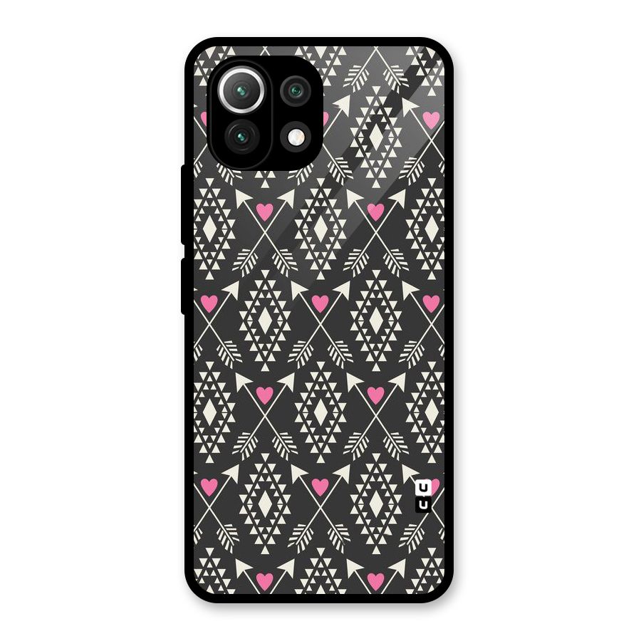 Hit Arrow Love Glass Back Case for Mi 11 Lite