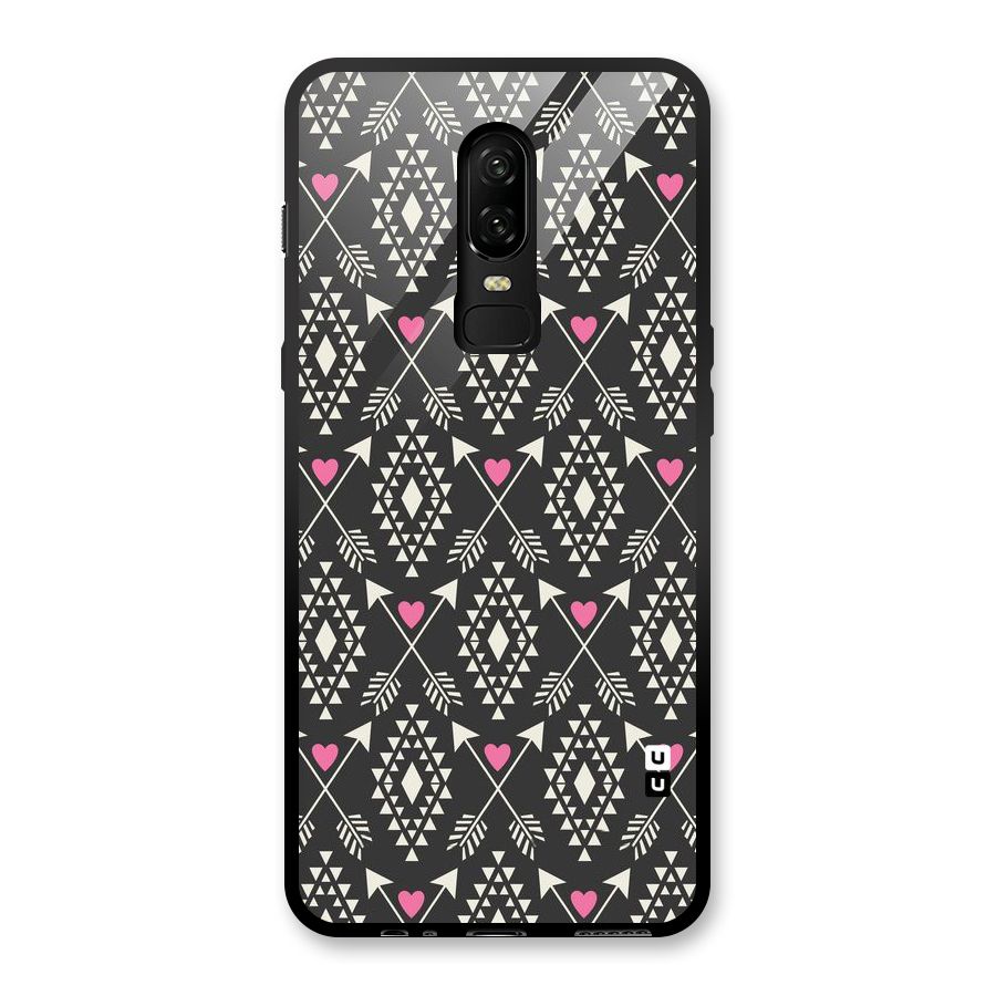 Hit Arrow Love Glass Back Case for OnePlus 6