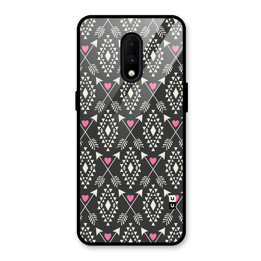Hit Arrow Love Glass Back Case for OnePlus 7