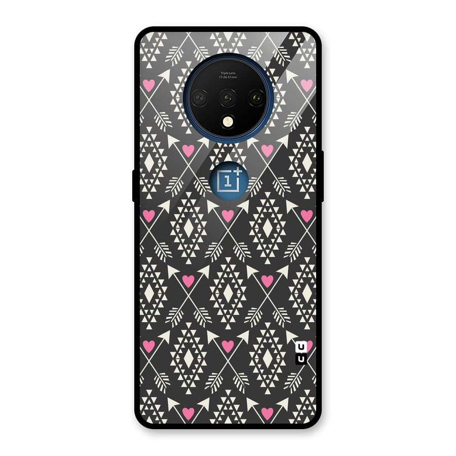 Hit Arrow Love Glass Back Case for OnePlus 7T