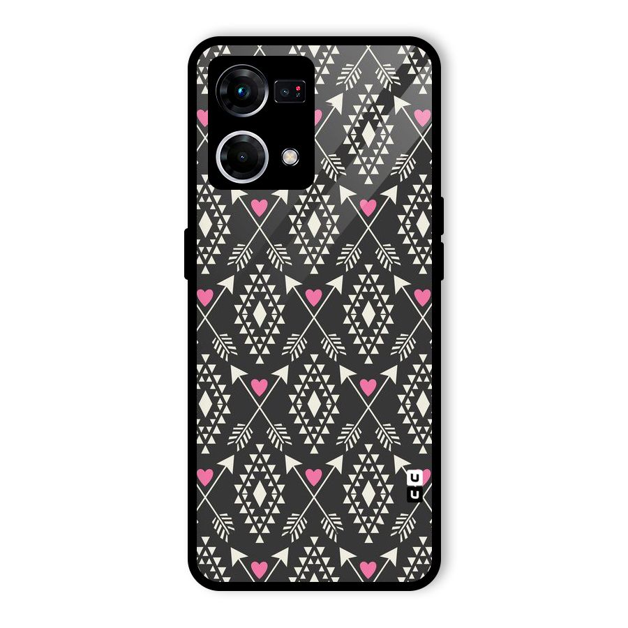 Hit Arrow Love Glass Back Case for Oppo F21 Pro 5G