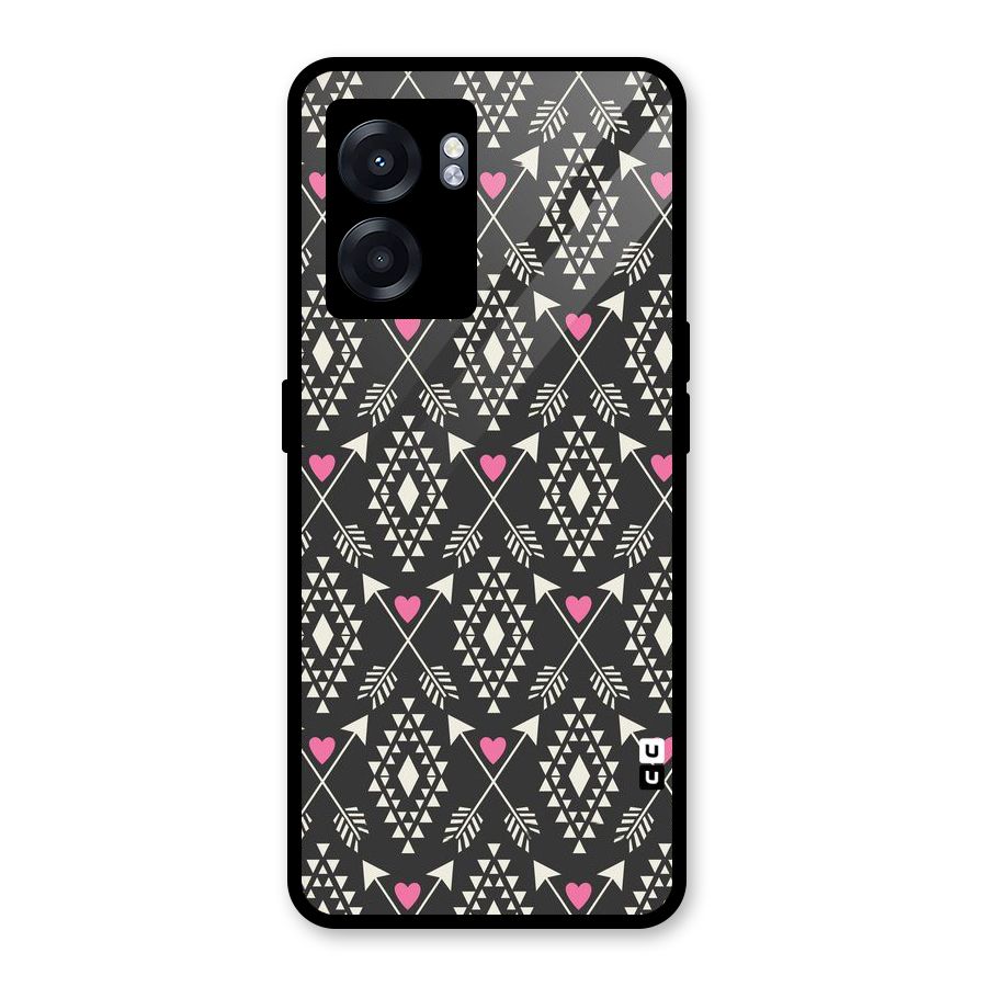 Hit Arrow Love Glass Back Case for Oppo K10 (5G)