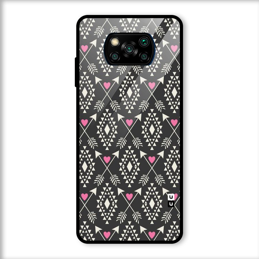 Hit Arrow Love Glass Back Case for Poco X3