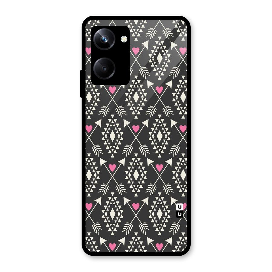 Hit Arrow Love Glass Back Case for Realme 10 Pro