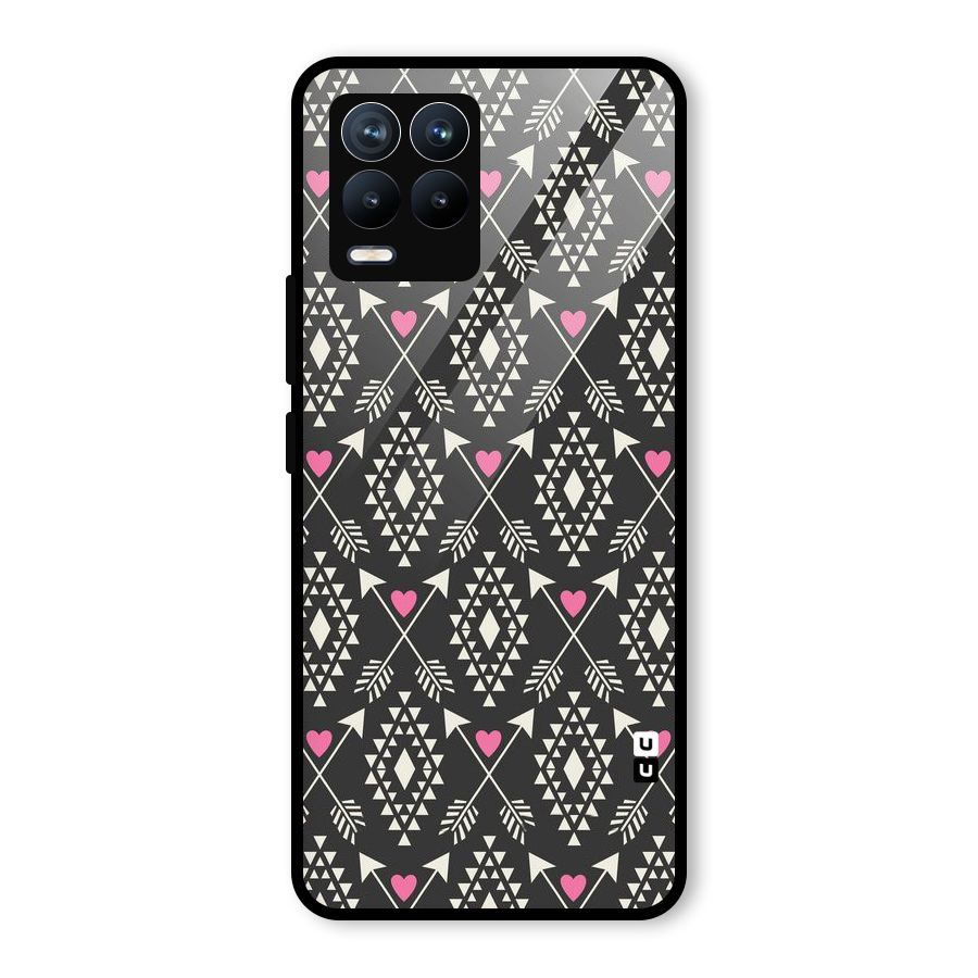 Hit Arrow Love Glass Back Case for Realme 8 Pro