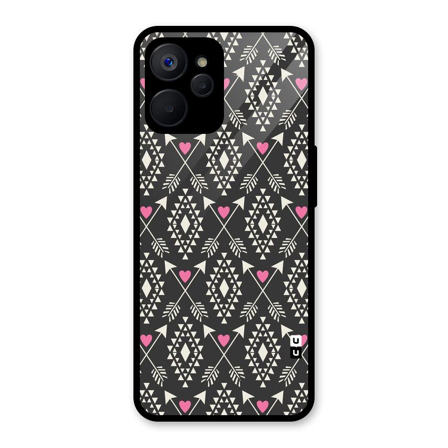 Hit Arrow Love Glass Back Case for Realme 9i 5G