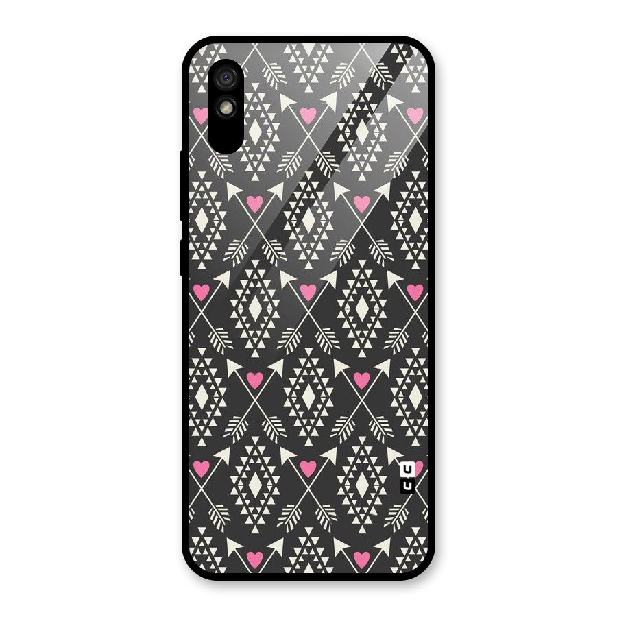 Hit Arrow Love Glass Back Case for Redmi 9A