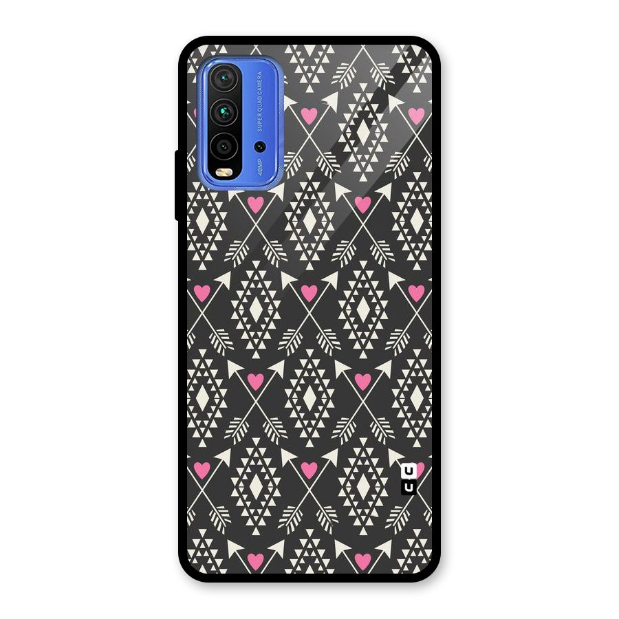 Hit Arrow Love Glass Back Case for Redmi 9 Power