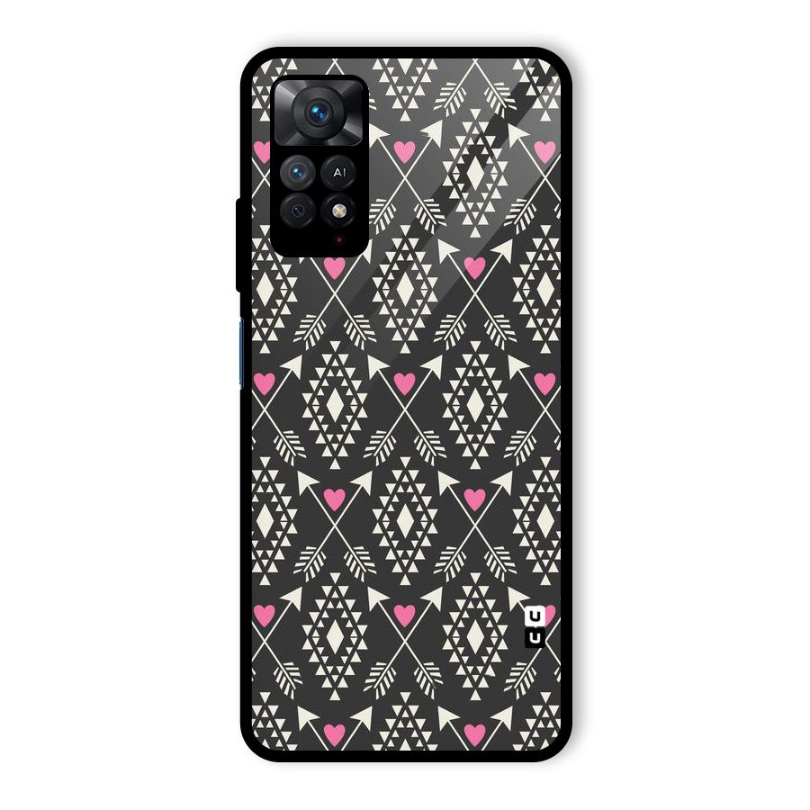 Hit Arrow Love Glass Back Case for Redmi Note 11 Pro