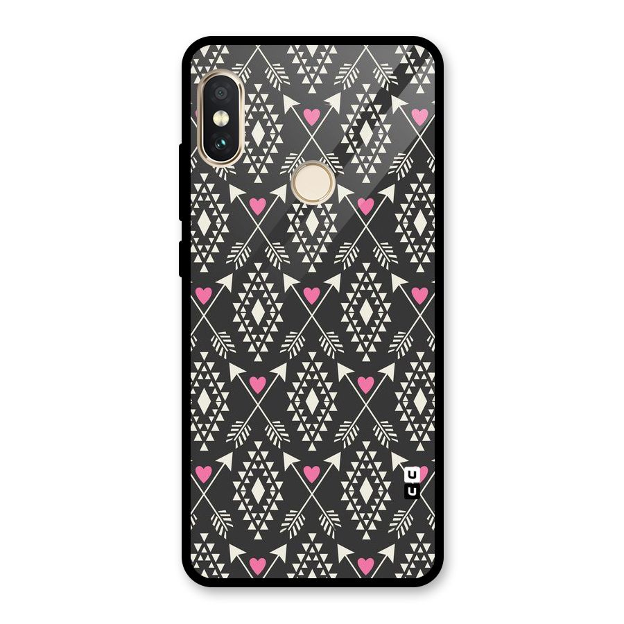 Hit Arrow Love Glass Back Case for Redmi Note 5 Pro