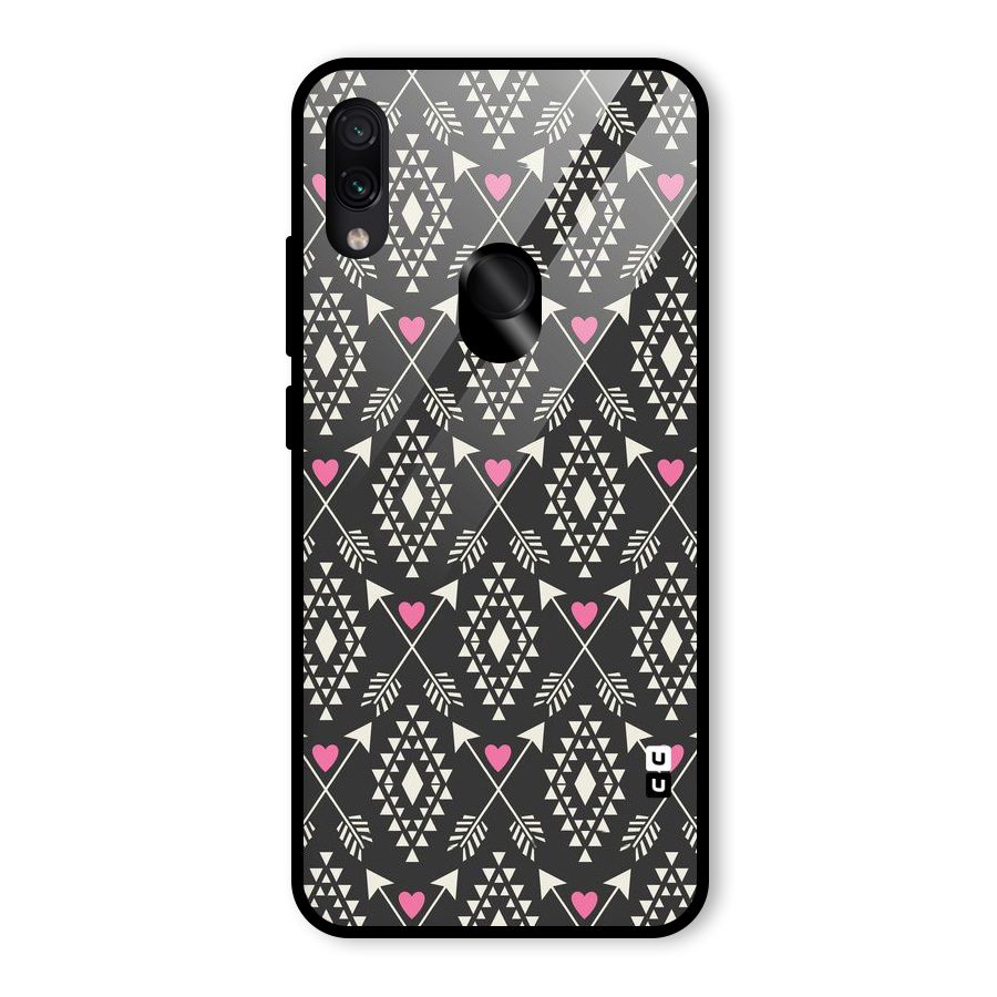 Hit Arrow Love Glass Back Case for Redmi Note 7S
