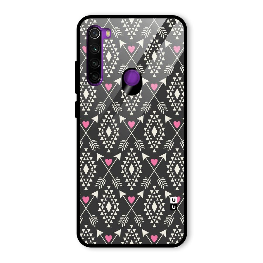 Hit Arrow Love Glass Back Case for Redmi Note 8