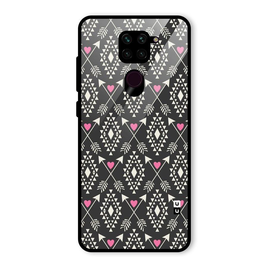 Hit Arrow Love Glass Back Case for Redmi Note 9