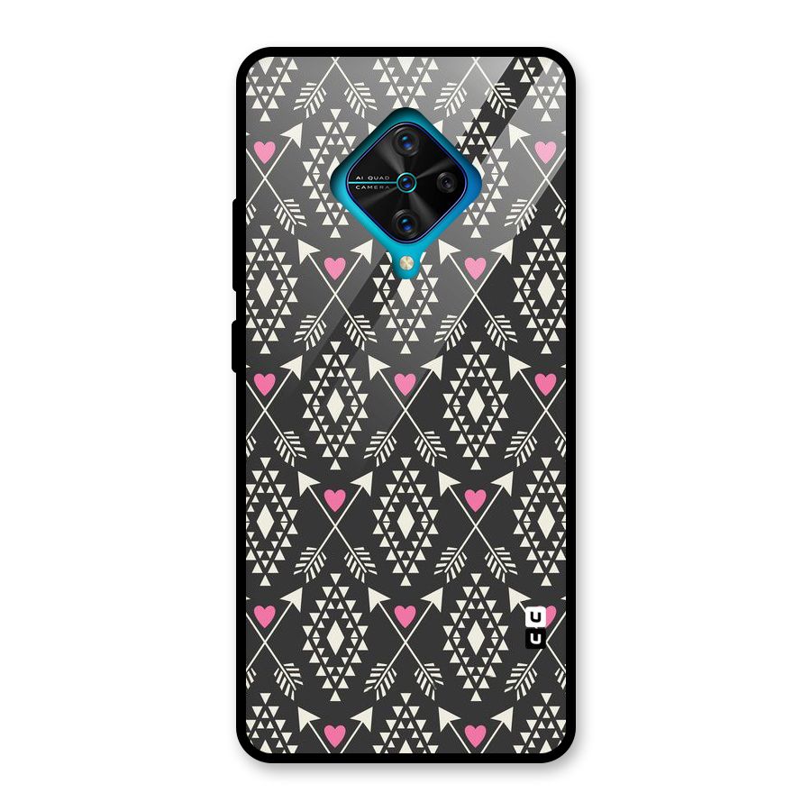 Hit Arrow Love Glass Back Case for Vivo S1 Pro