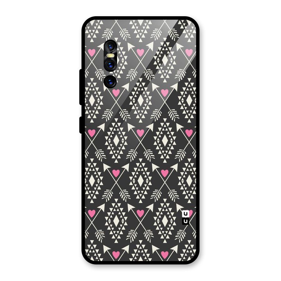 Hit Arrow Love Glass Back Case for Vivo V15 Pro