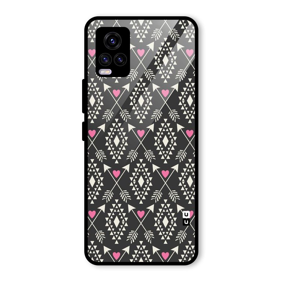 Hit Arrow Love Glass Back Case for Vivo V20