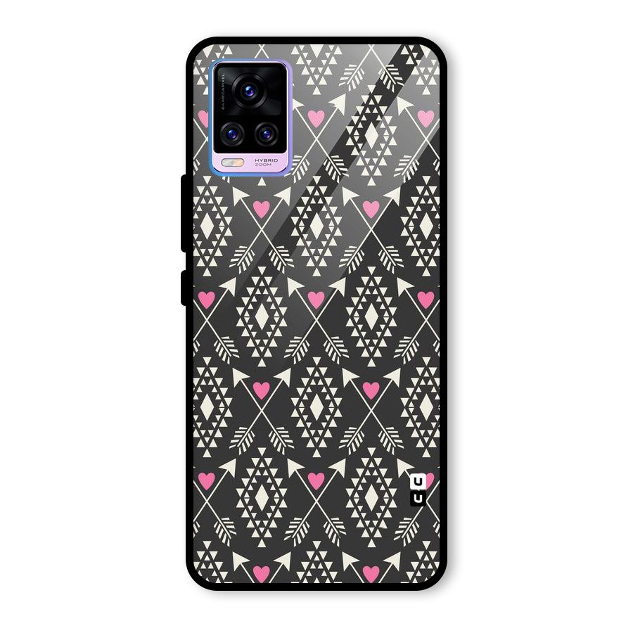Hit Arrow Love Glass Back Case for Vivo V20 Pro