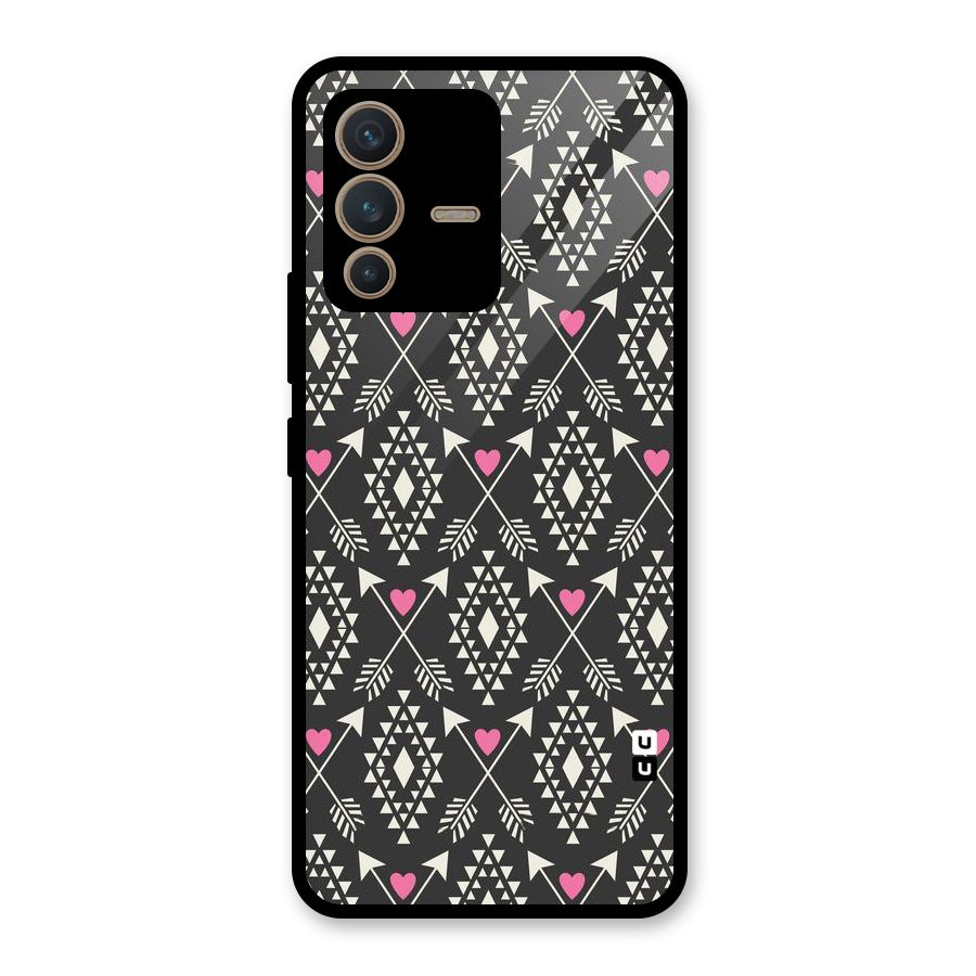Hit Arrow Love Glass Back Case for Vivo V23 5G