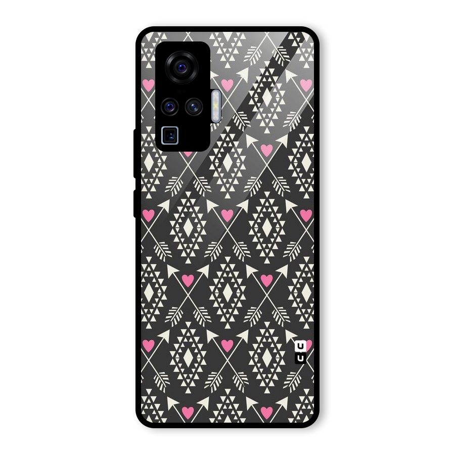 Hit Arrow Love Glass Back Case for Vivo X50 Pro