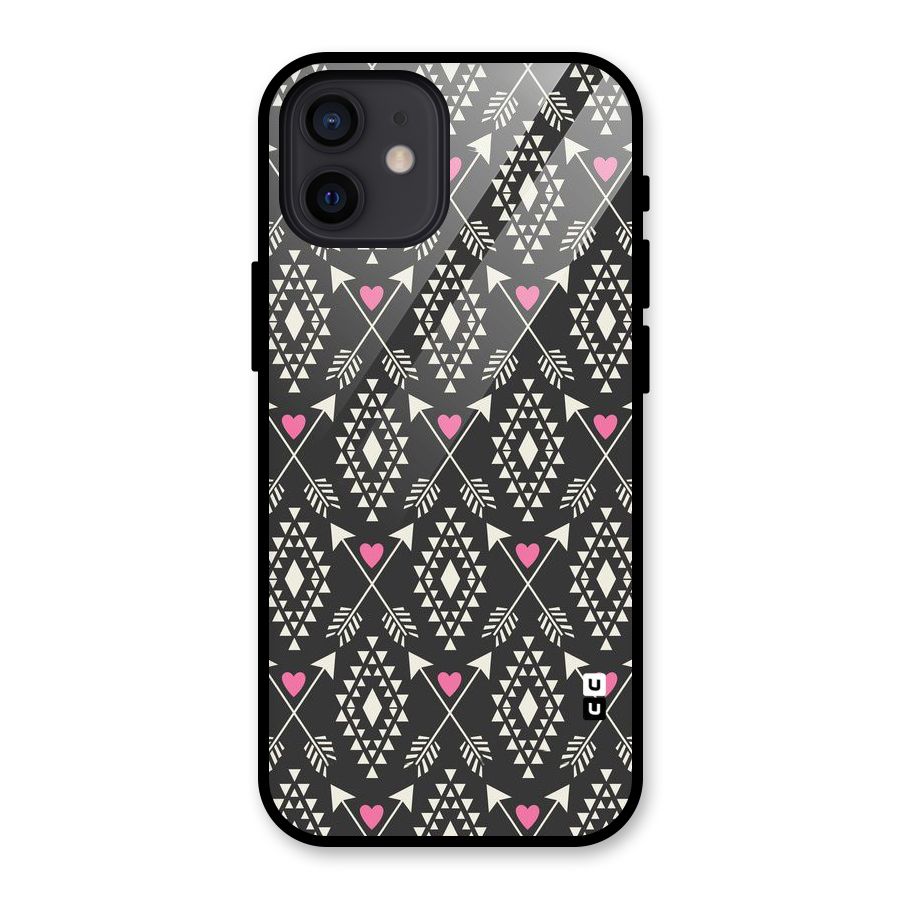 Hit Arrow Love Glass Back Case for iPhone 12