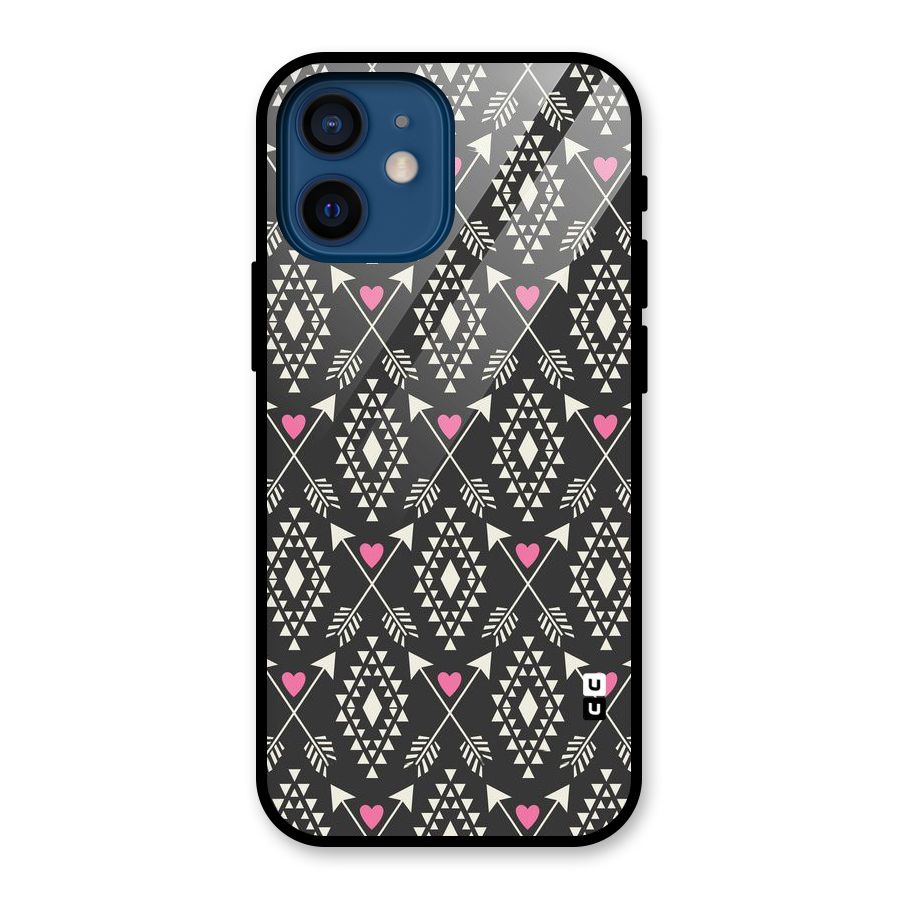 Hit Arrow Love Glass Back Case for iPhone 12 Mini