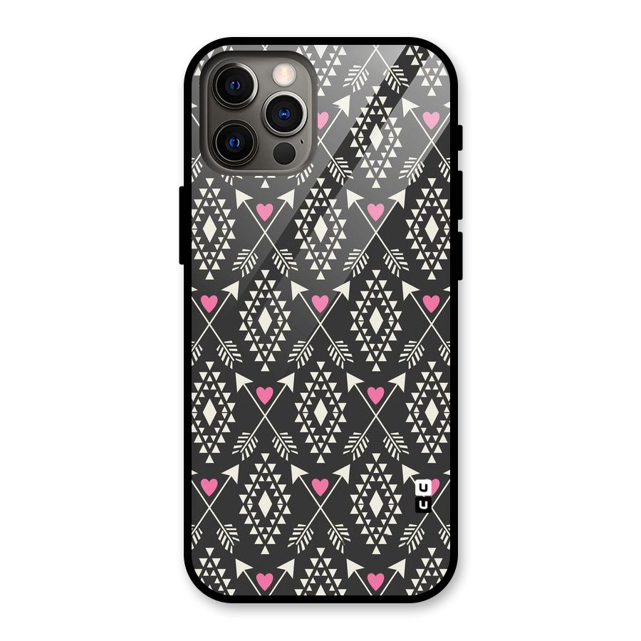 Hit Arrow Love Glass Back Case for iPhone 12 Pro