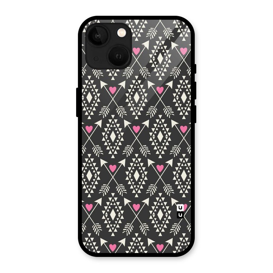 Hit Arrow Love Glass Back Case for iPhone 13