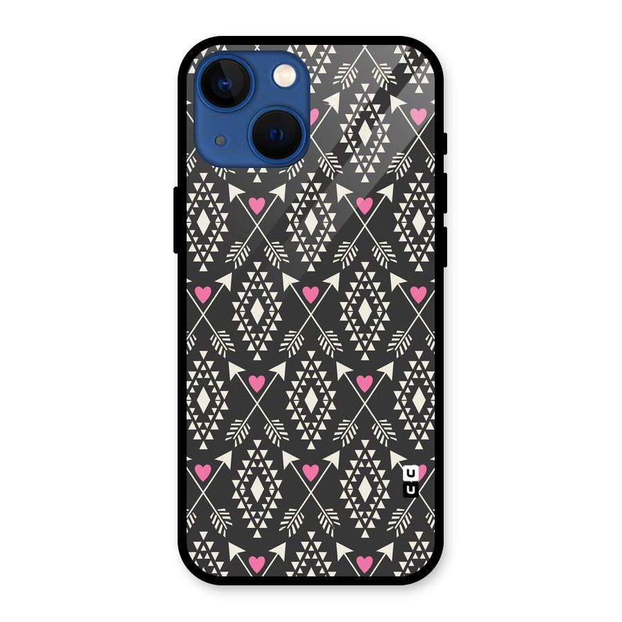 Hit Arrow Love Glass Back Case for iPhone 13 Mini