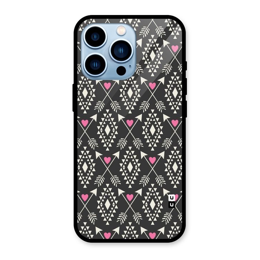 Hit Arrow Love Glass Back Case for iPhone 13 Pro