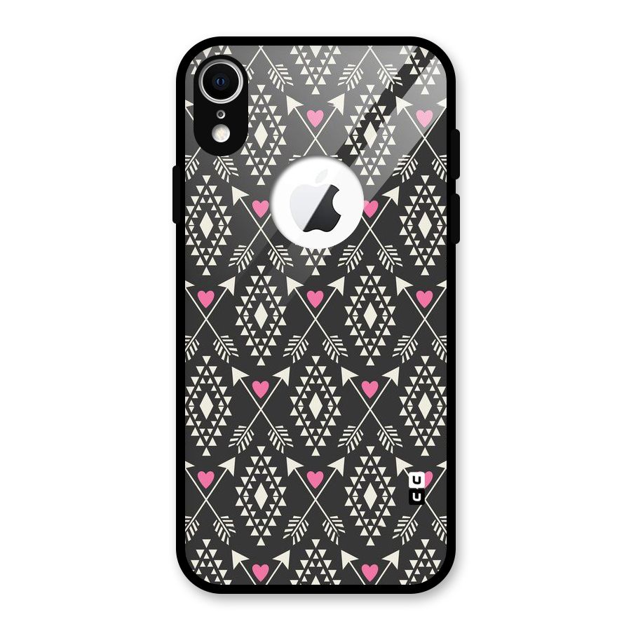 Hit Arrow Love Glass Back Case for iPhone XR Logo Cut