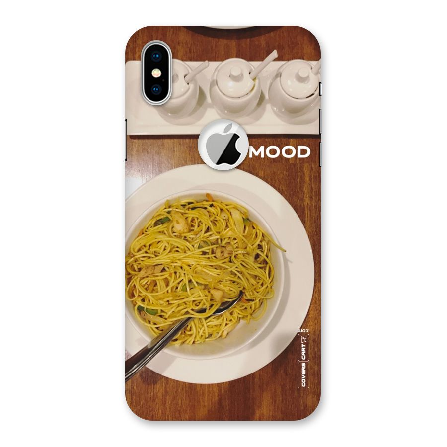 Hogging Mood Back Case for iPhone X Logo Cut