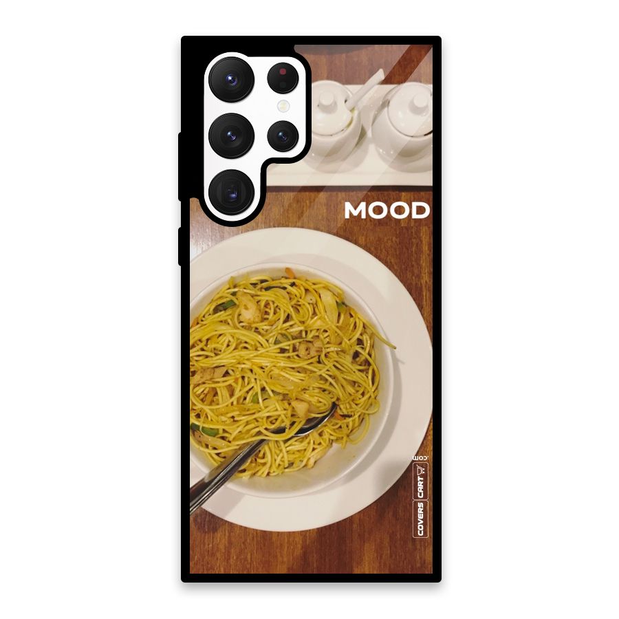 Hogging Mood Glass Back Case for Galaxy S22 Ultra 5G