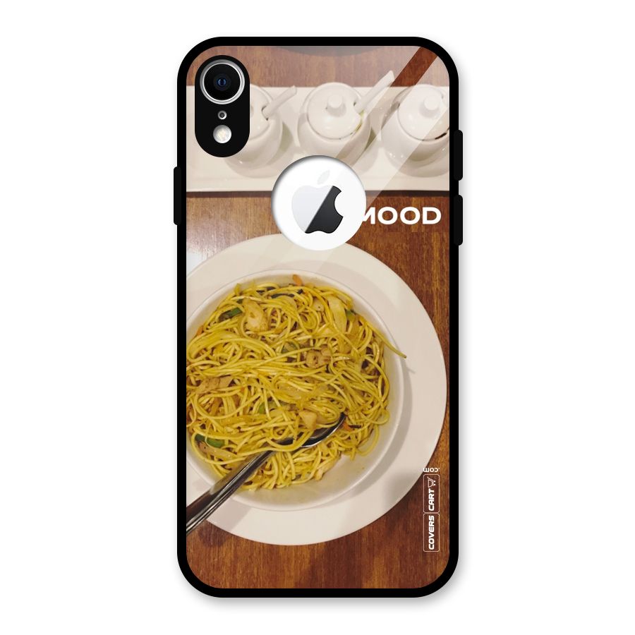 Hogging Mood Glass Back Case for iPhone XR Logo Cut
