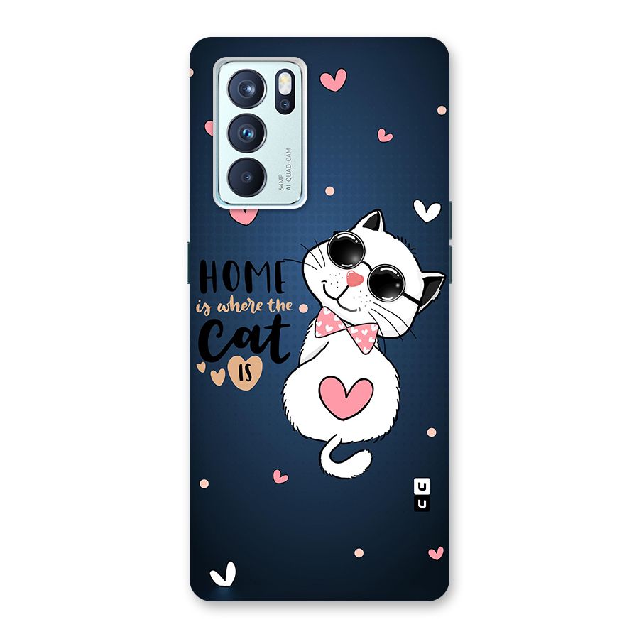 Home Where Cat Back Case for Oppo Reno6 Pro 5G