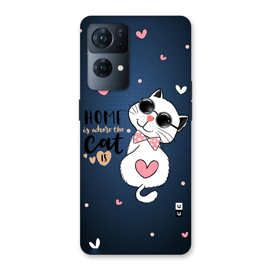 Home Where Cat Back Case for Oppo Reno7 Pro 5G