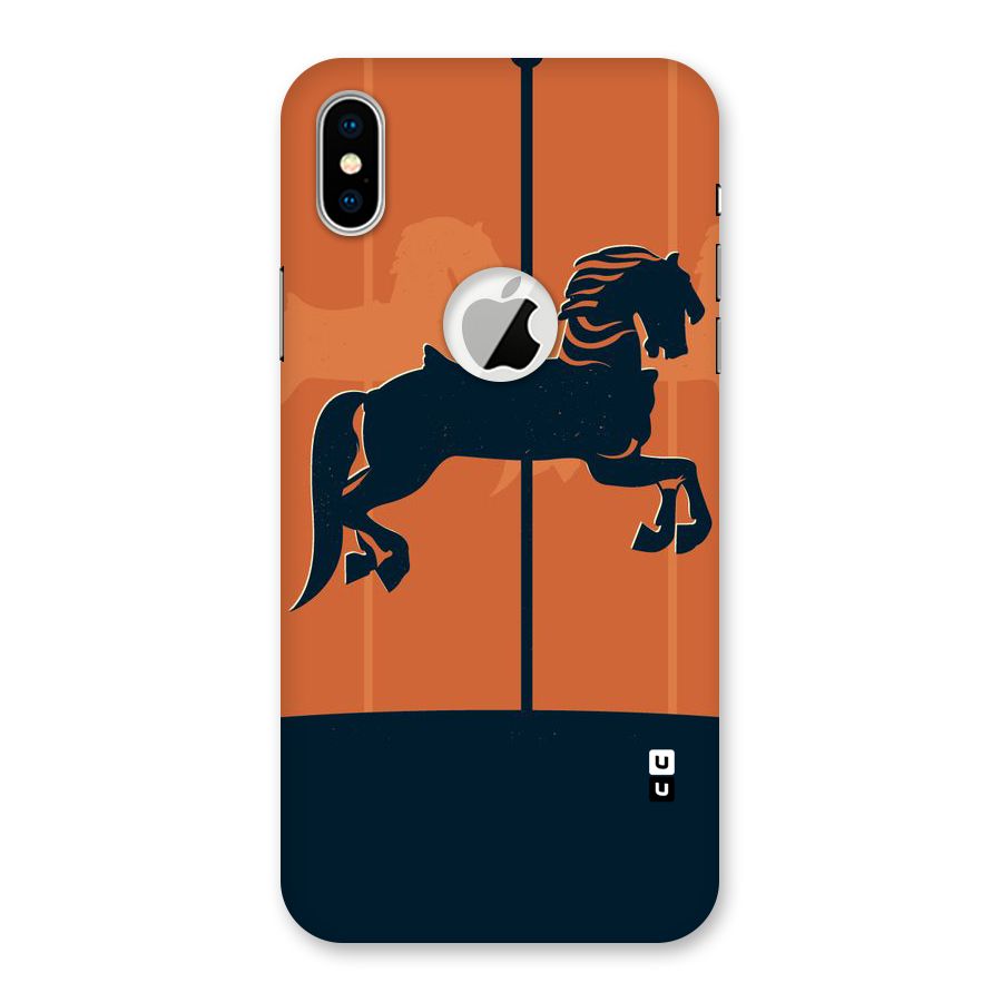 Horse Back Case for iPhone X Logo Cut