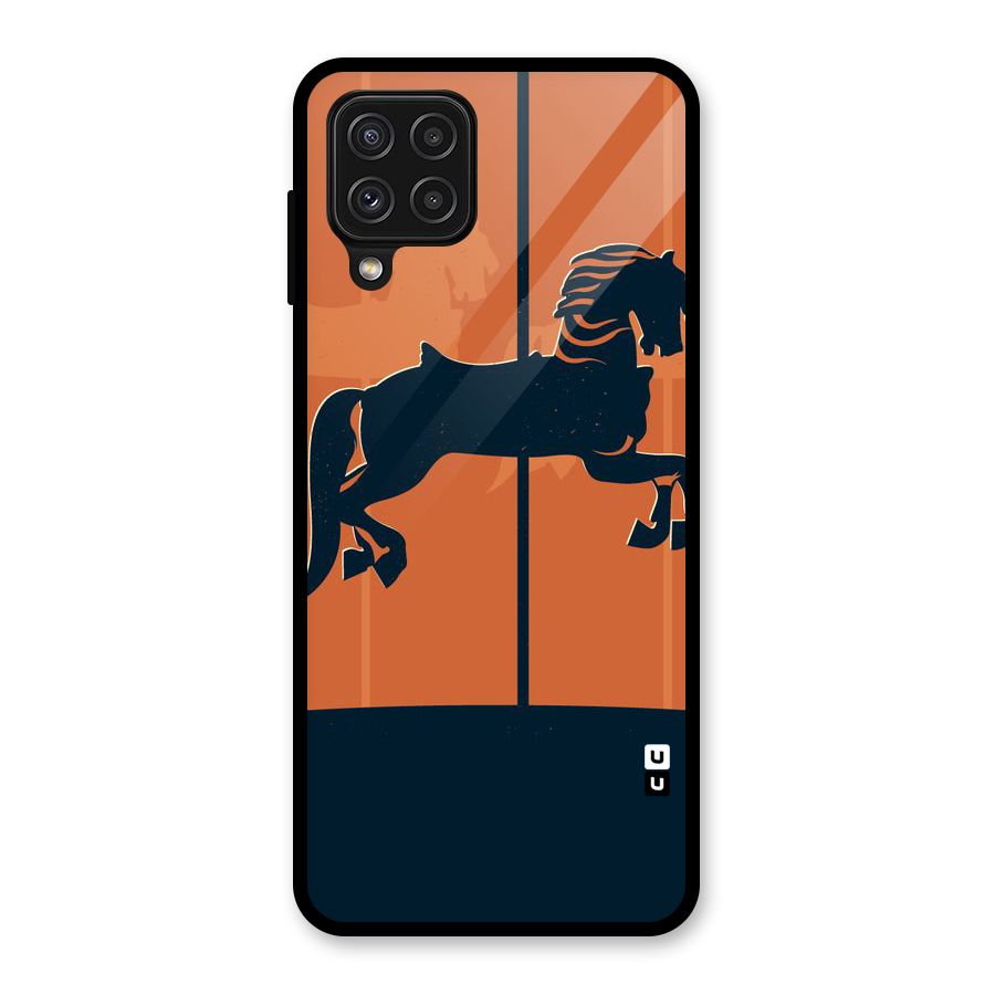 Horse Glass Back Case for Galaxy A22 4G